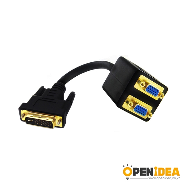 VI TO VGAX2 vga케이블 DVI케이블 24+5수 TO VGA 15P암 [OPEN-BL031-011]
