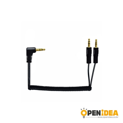 DC3.5 스테레오 오디오 케이블 MP3케이블 암x2 수x1 약0.8m [OPEN-BL029-035]