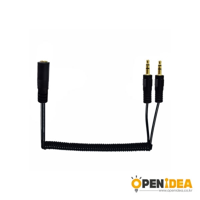 DC3.5 스테레오 오디오 케이블 MP3케이블 수x1 수x2 약0.8m [OPEN-BL029-036]