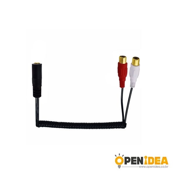 3.5mm to RCA 스테레오 오디오 케이블 암수 0.8m [OPEN-BL029-041]