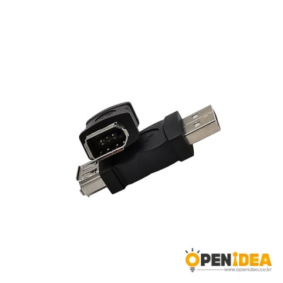 USB 2.0 AM to Firewire IEEE 1394 6P 암 어댑터 컨버터 커넥터 젠더 [OPEN-BL028-003]
