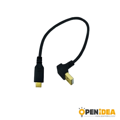 도금 Type-C 충전 케이블 1S 스트레이트 90도 USB AM 연결선 [OPEN-BL020-005]
