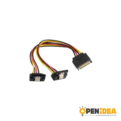 시리얼 ATA SATA 어댑터 케이블 15 Pin M to 2F 90도 0.2M [OPEN-BL032-009]