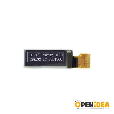 0.91 인치 OLED 디스플레이 모듈 SSD1306 128x32 LCD 화이트 [OPEN-TI40-017]