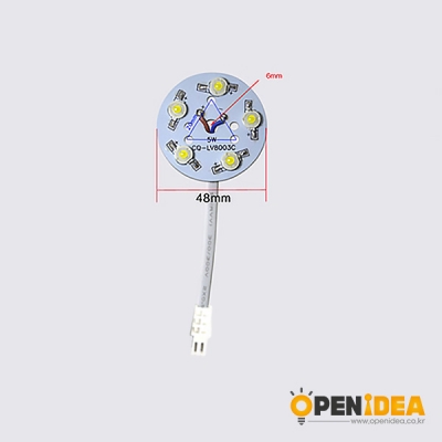 LED 조명용 원형 기판 5W 48mm [OPEN-FA023-006]