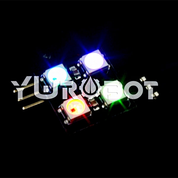 [YwRobot] WS2812 풀컬러 2X2 도트 매트릭스 LED 모듈 [ELB061007]