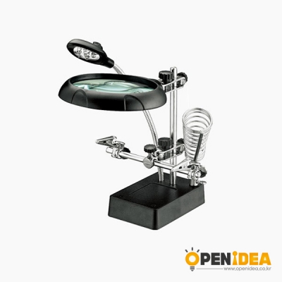 인두기 스탠드 LED 5배 확대경 납땜 받침대 TU-1093T+ [OPEN-GF036-006]