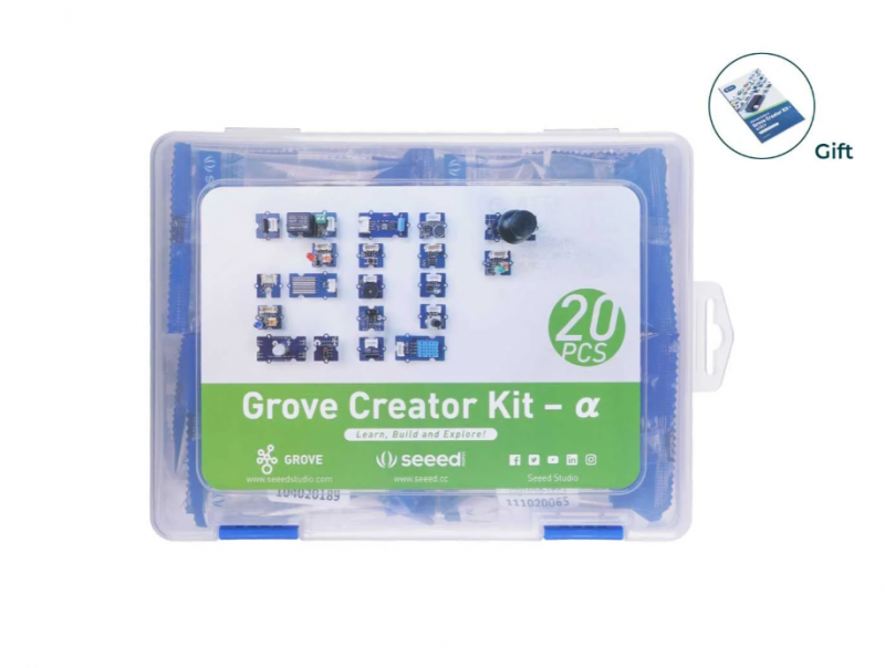 Grove Creator Kit - ɑ - 20 Grove functional modules in one box cost-effective free-detailed tutorials beginner-friendly project-helper [110020228]