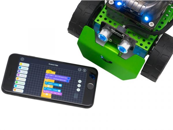 Q-Scout Robot Building Kit Line Follower - Arduino Coding - Graphical Programming STEM Toy Lego Compatibility [110090181]