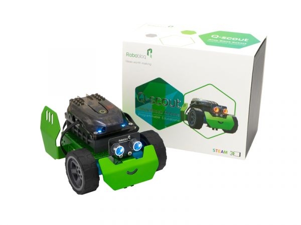 Q-Scout Robot Building Kit Line Follower - Arduino Coding - Graphical Programming STEM Toy Lego Compatibility [110090181]