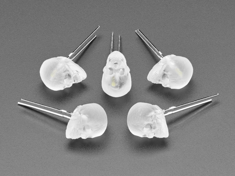 dLUX-dLITE Cool White Skull Shape LEDs 5 Pack by Unexpected Labs