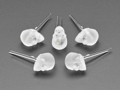 dLUX-dLITE Cool White Skull Shape LEDs 5 Pack by Unexpected Labs