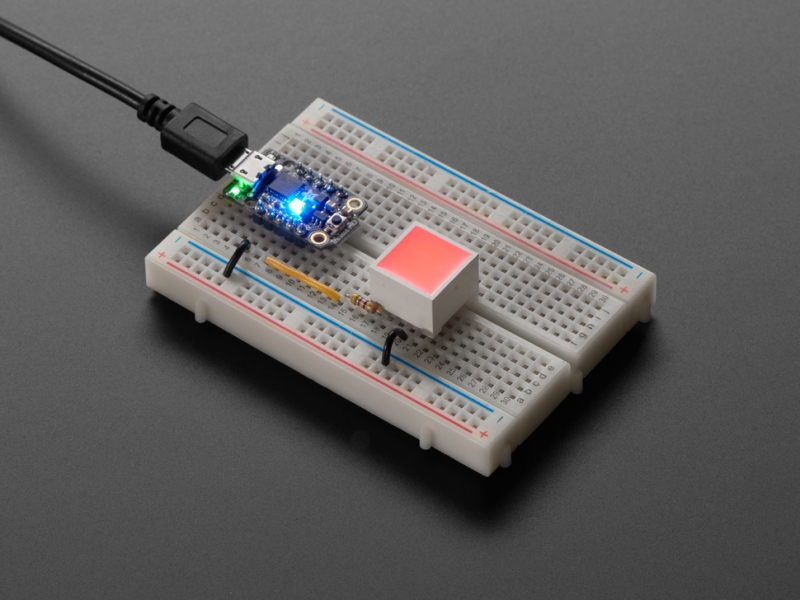 Diffused Red Indicator LED - 15mm Square