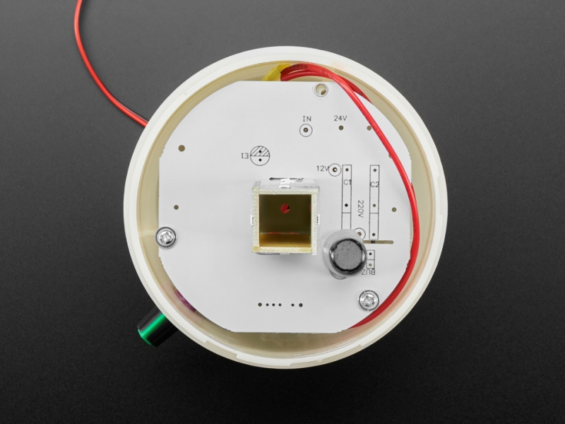 Rotating LED Warning Light with Adjustable Volume Buzzer Alarm