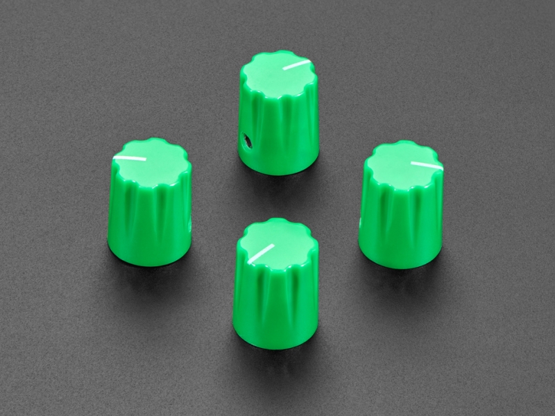 Green Micro Potentiometer Knob - 4 pack