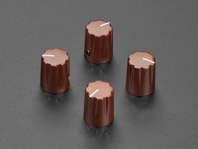 Brown Micro Potentiometer Knob - 4 pack