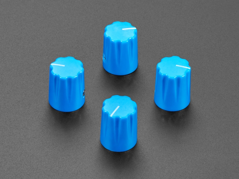 Blue Micro Potentiometer Knob - 4 pack