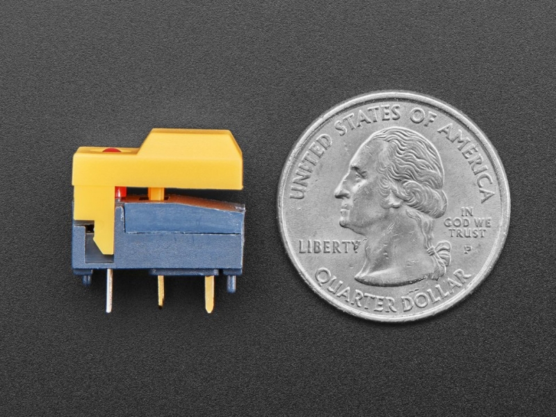 Step Switch with LED - Three Pack of Yellow with Red LED - PB86-A1