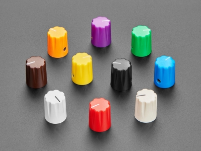Multi-Color Micro Potentiometer Knob - Rainbow 10 pack