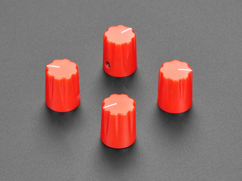 Red Micro Potentiometer Knob - 4 pack