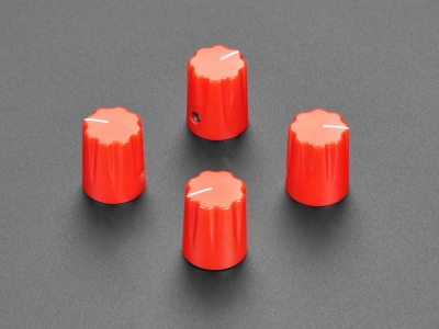 Red Micro Potentiometer Knob - 4 pack