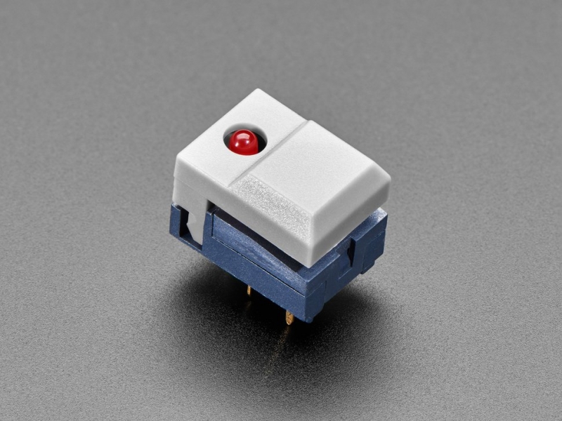 Step Switch with LED - Three Pack of Gray Plastic with Red LED - PB86-A1