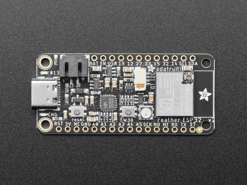 Adafruit ESP32 Feather V2 w.FL Antenna - 8MB Flash + 2 MB PSRAM - STEMMA QT
