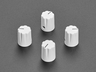 White Micro Potentiometer Knob - 4 pack