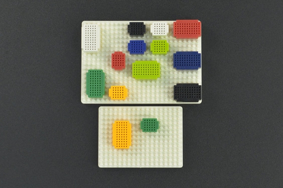 Multi-color Block Building Breadboard Kit