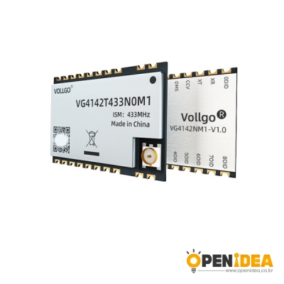 VOLLGO Chirp-IOT 소형 원격 무선 LORA 모듈 UART 433/868/915MHz VG4142T433N0M1 [OPEN-TF107-009]