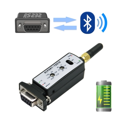 무선 시리얼통신 컨버터 RS232 블루투스 브로드캐스팅(비콘) RCPORT-TD510 배터리타입