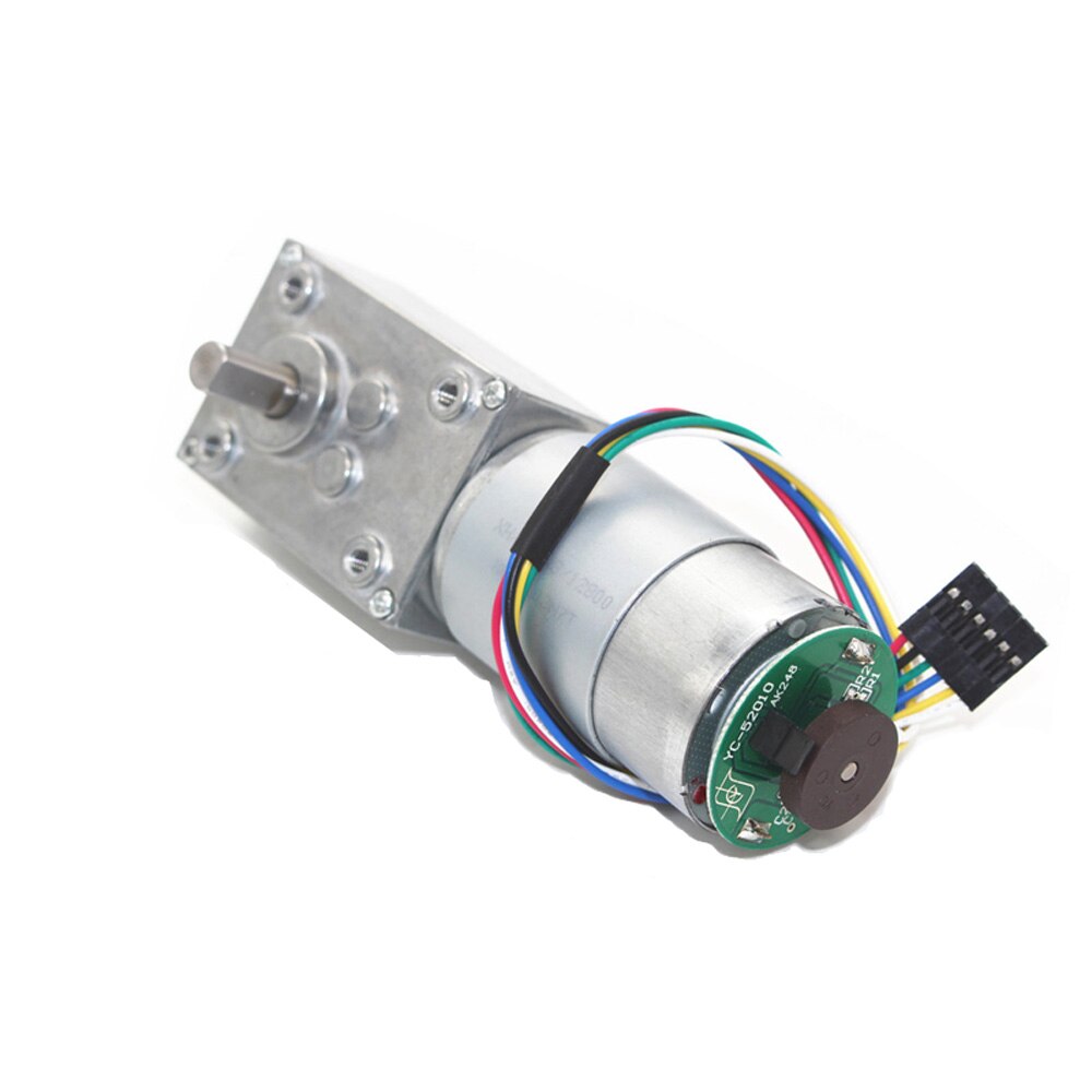 5840-555B 웜기어 모터 12V DC 인코더 모터 이중 샤프트 16-470rpm 24V 고 토크 DIY 전자 장비 [OPEN-ZMA22-30]