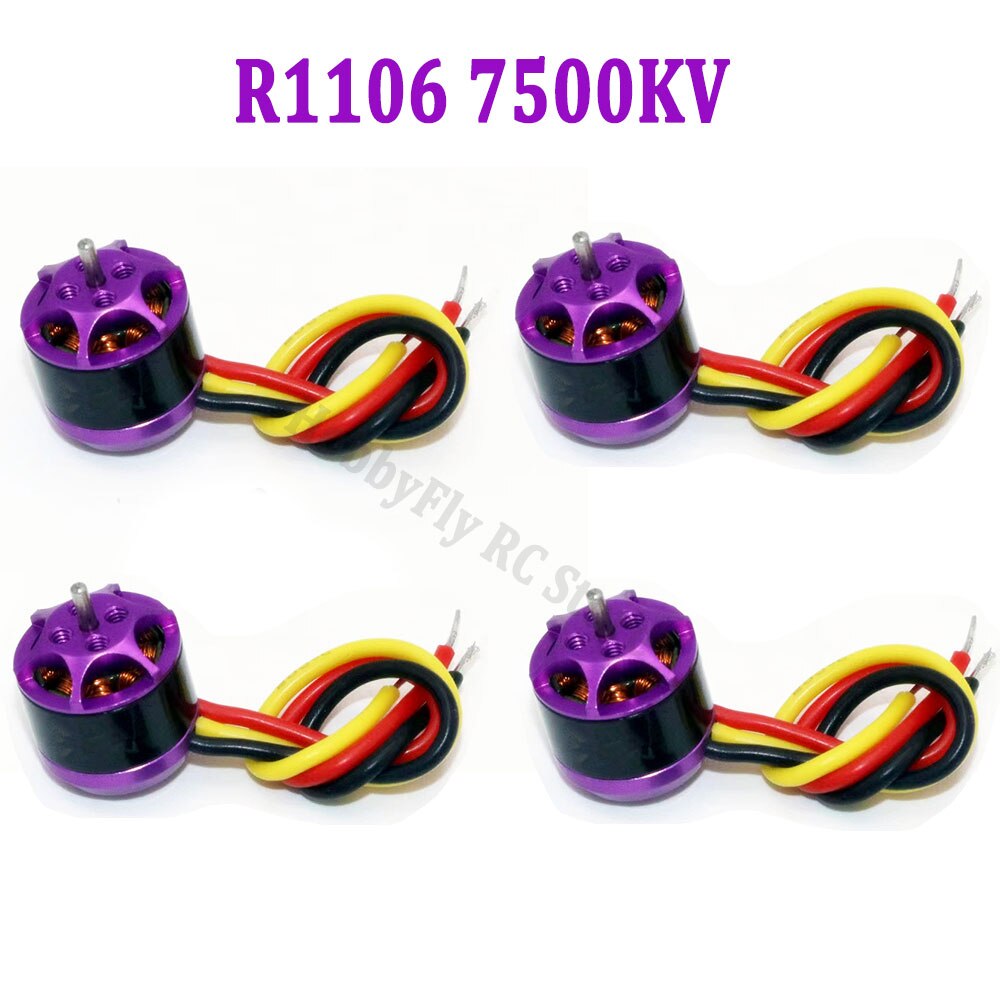 R1106 1106 7500KV 브러시리스 모터 키트 4 개 60 70 80 90 마이크로 FPV 레이싱 드론 쿼드콥터 RC 모터용 [ZMA24-05]