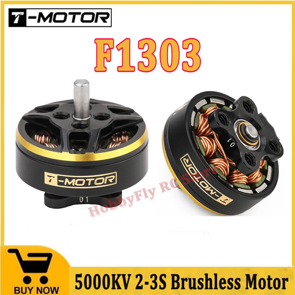 T-MOTOR F1303 5000KV 2-3S 브러시리스 모터 Outrunner FPV 프리 스타일 버전 RC 레이싱 드론 Quadcopter [ZMA24-06]