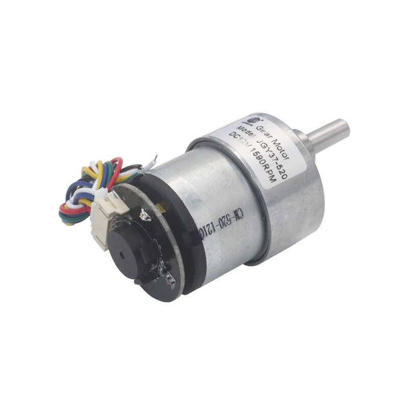 편심 샤프트 37mm 기어드 모터 12V 24V 7RPM-1590RPM DC 기어 모터 2 상 신호 피드백 인코더 11 펄스T [OPEN-ZMA23-15]