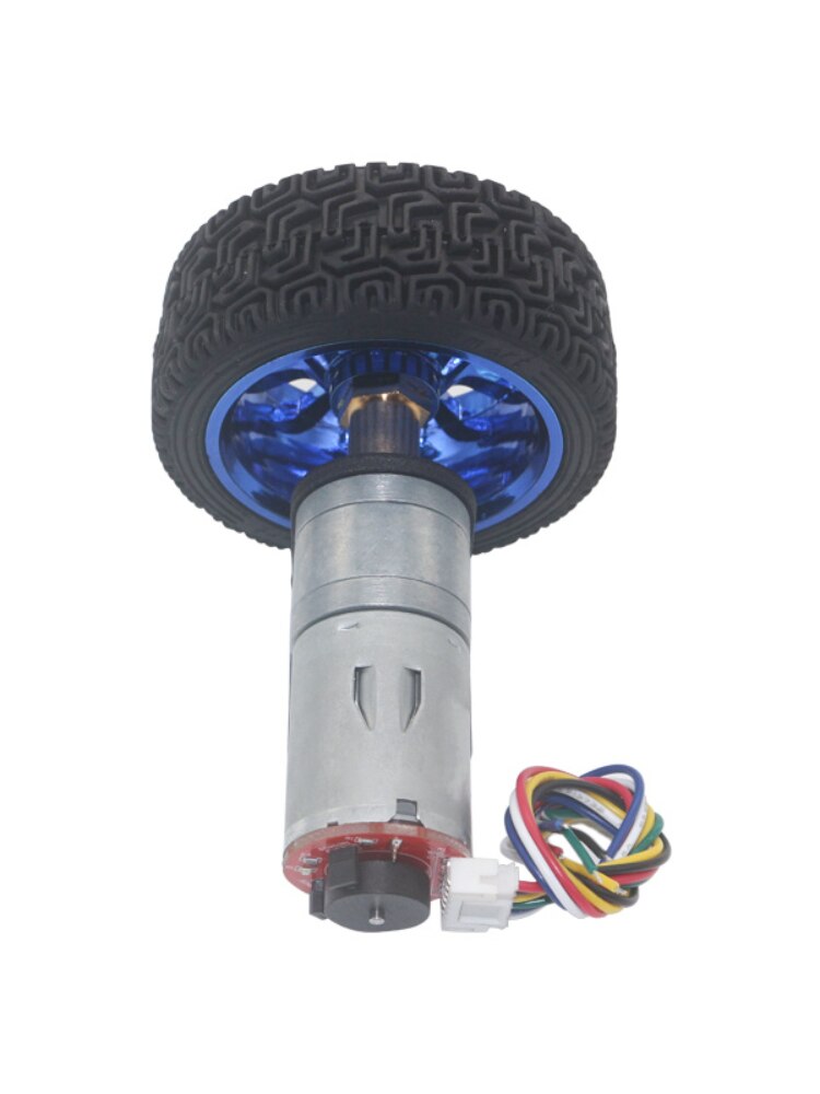 홀 신호 DC 6V 12V 24V 12-1360 RPM 인코더 커플 링 소형 기어 모터 65mm 휠 로봇 용 스마트 카 키트 DIY [OPEN-ZMA23-14]