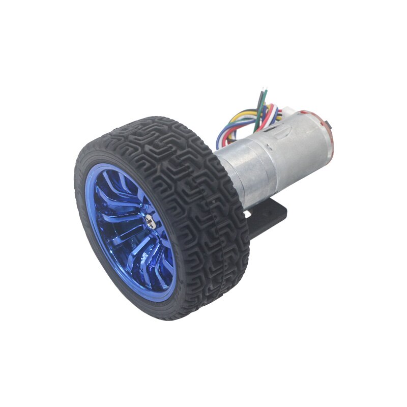 홀 신호 DC 6V 12V 24V 12-1360 RPM 인코더 커플 링 소형 기어 모터 65mm 휠 로봇 용 스마트 카 키트 DIY [OPEN-ZMA23-14]