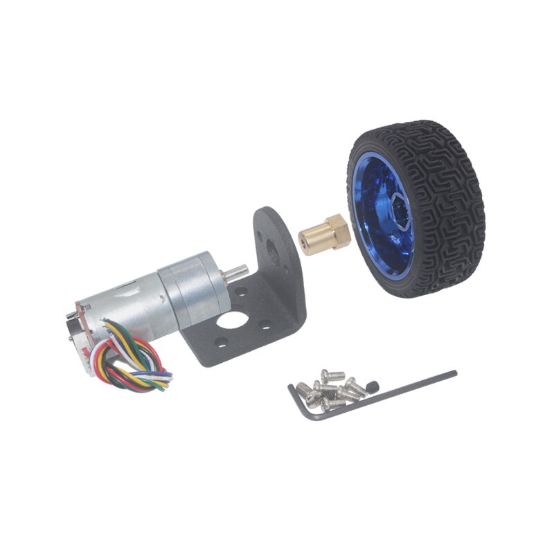 홀 신호 DC 6V 12V 24V 12-1360 RPM 인코더 커플 링 소형 기어 모터 65mm 휠 로봇 용 스마트 카 키트 DIY [OPEN-ZMA23-14]