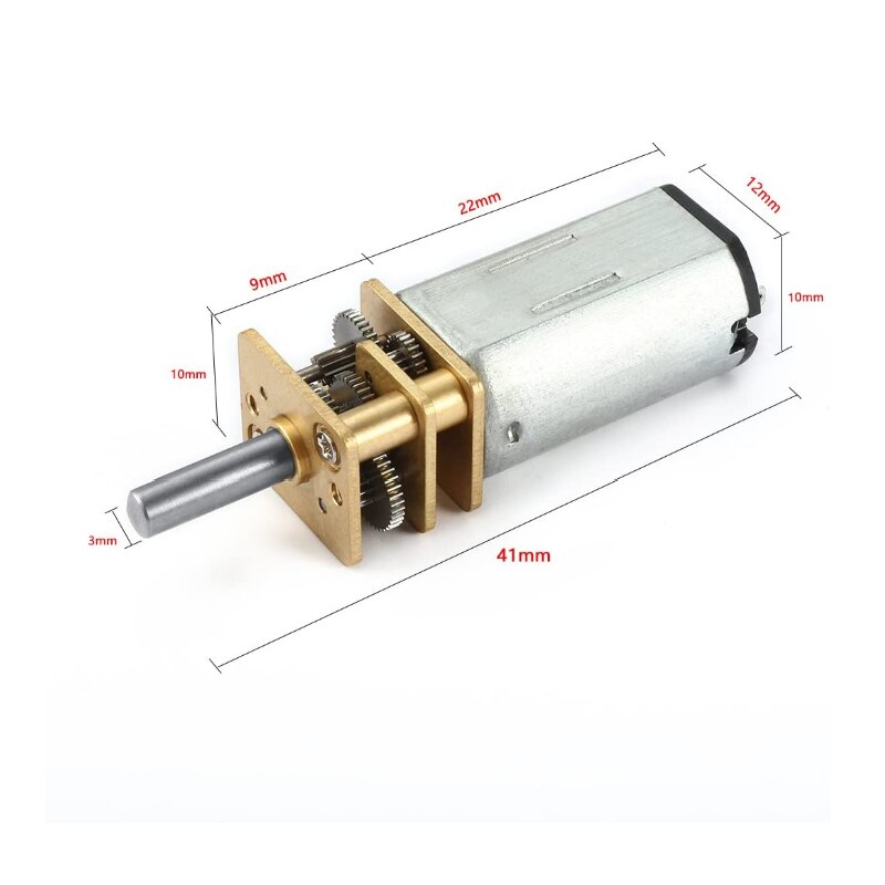 마이크로 금속 기어 박스 감속기 전기 기어드 모터 지문 잠금 부하 속도 26-4000Rpm N30 12Mm 액추에이터 모터 6V 12V [OPEN-ZMA23-11]