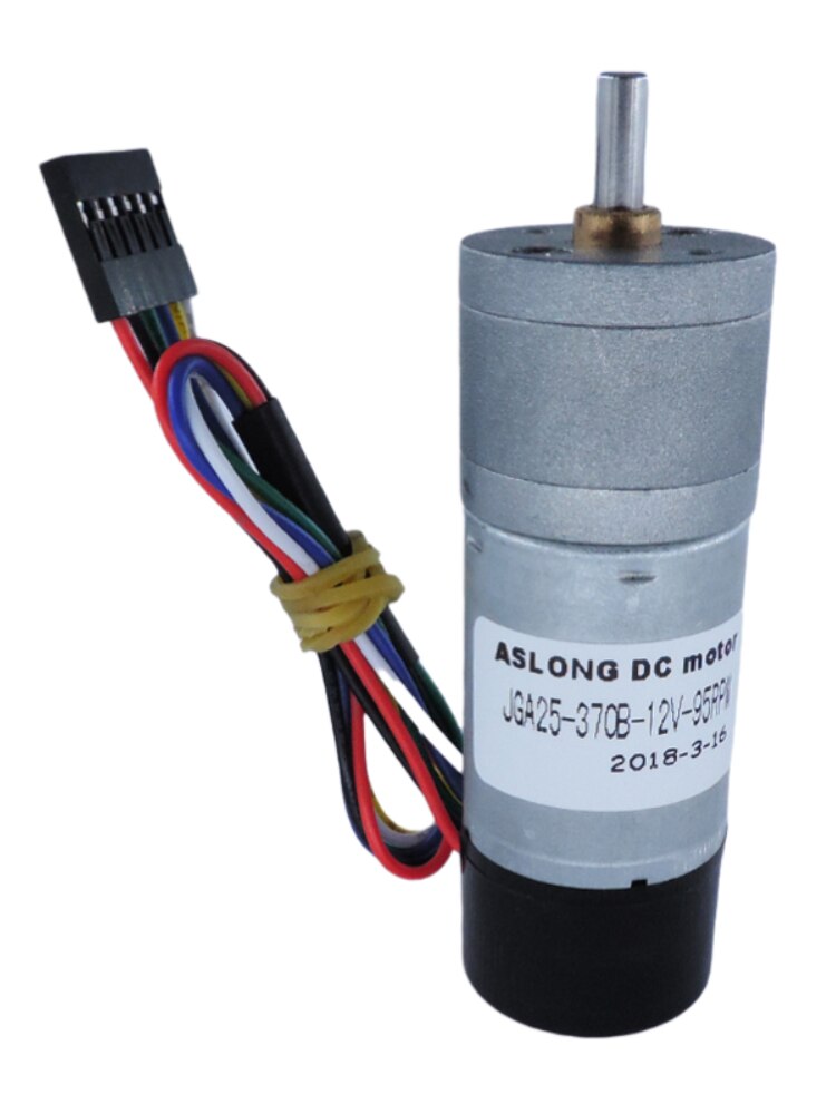 12V 전기 모터 Jga25-370B Dc 기어 모터 인코더 저속 브러시 DIY 마이크로 감속기 토크 모터 금속 기어 박스 감속기 [OPEN-ZMA23-01]