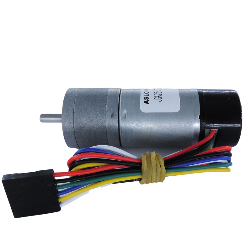 12V 전기 모터 Jga25-370B Dc 기어 모터 인코더 저속 브러시 DIY 마이크로 감속기 토크 모터 금속 기어 박스 감속기 [OPEN-ZMA23-01]
