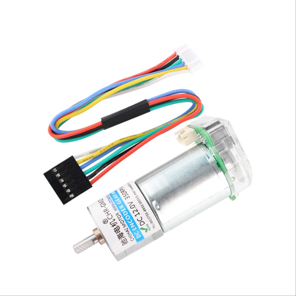 CHR-GM25-370PE 25mm 11350RPM 속도 감속기 360CPR 광전 인코더 지능형 전기 제어 장난감 자동차에 대 한 6V 12V 24V [OPRN-ZMA25-197]