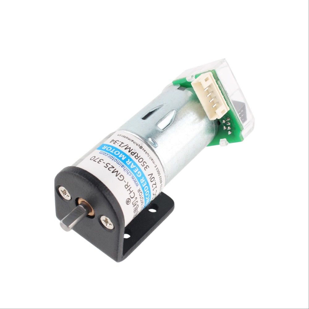 CHR-GM25-370PE 25mm 11350RPM 속도 감속기 360CPR 광전 인코더 지능형 전기 제어 장난감 자동차에 대 한 6V 12V 24V [OPRN-ZMA25-197]