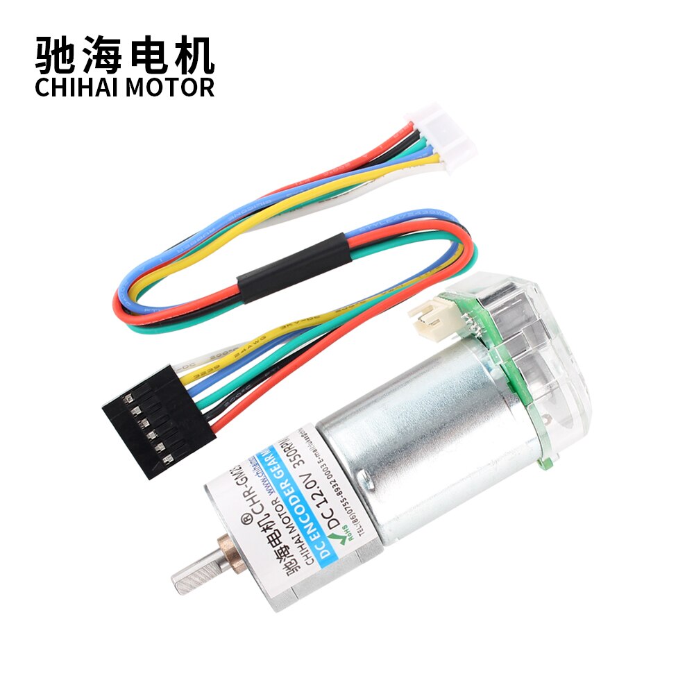 CHR-GM25-370PE 25mm 11350RPM 속도 감속기 360CPR 광전 인코더 지능형 전기 제어 장난감 자동차에 대 한 6V 12V 24V [OPRN-ZMA25-197]