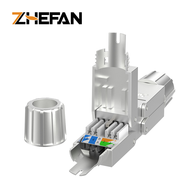 네트워크 케이블 Cat6a 차폐 Cat7 Ftp Cat6a 네트워크 커넥터 Rj45 통과 Rj45 Cat7 플러그 Cat6a 커넥터 [ZCM66-01]