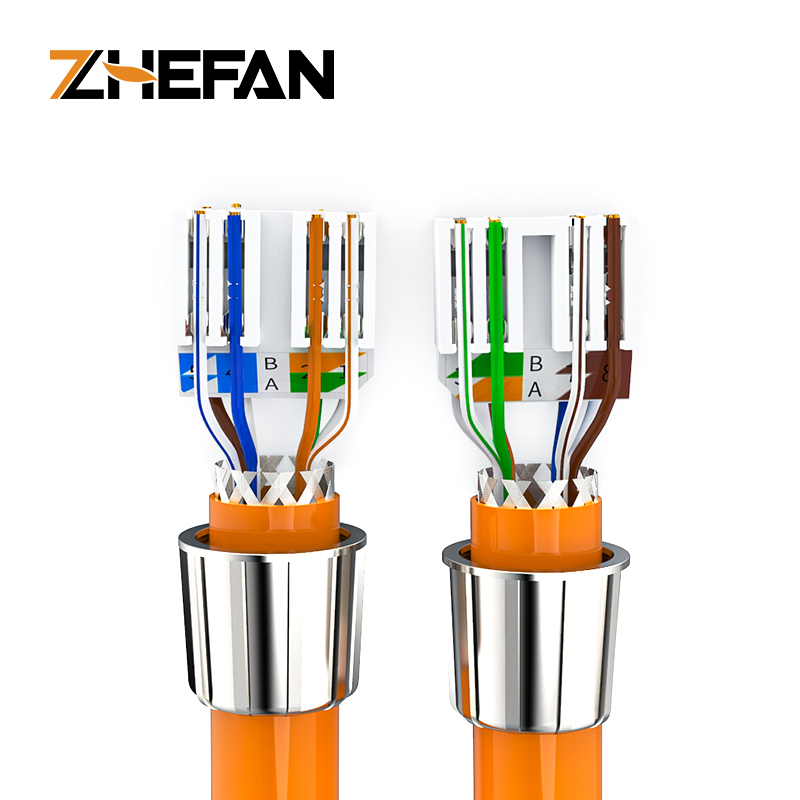 네트워크 케이블 Cat6a 차폐 Cat7 Ftp Cat6a 네트워크 커넥터 Rj45 통과 Rj45 Cat7 플러그 Cat6a 커넥터 [ZCM66-01]