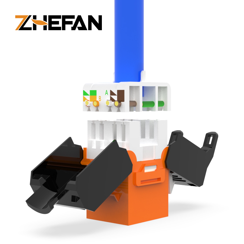 네트워크 도구 없음 Utp 비차폐 키스톤 잭 Rj45 Cat6A Ftp 도구 없음 키스톤 잭 [ZCM66-02]
