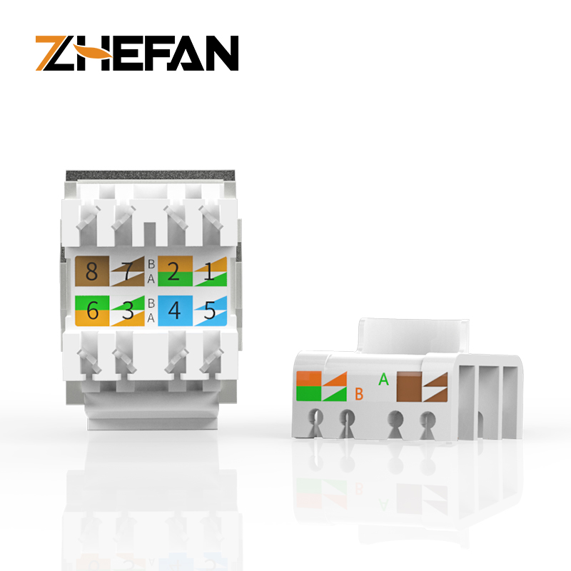 Ftp Cat5E Cat6 네트워크 키스톤 잭 Rj45 이더넷 케이블 sFtp 키스톤 잭 [ZCM66-04]