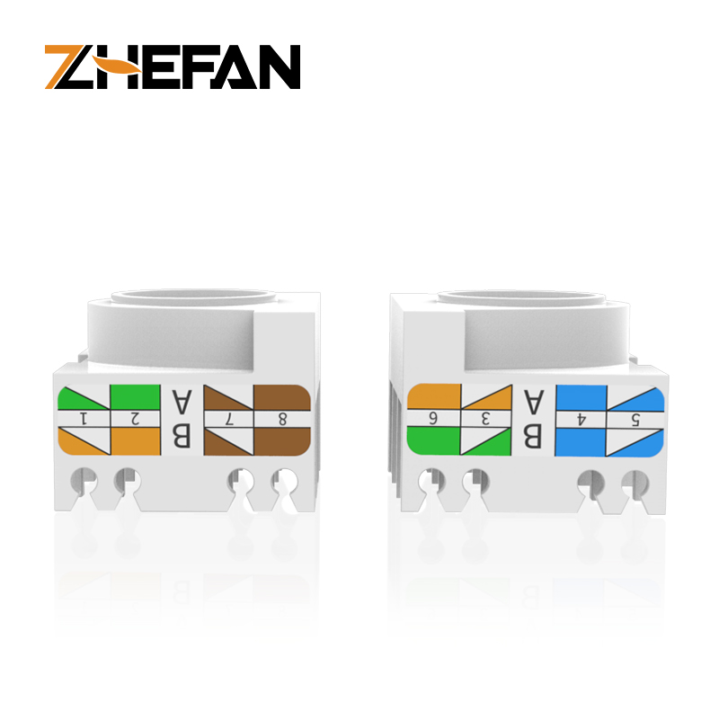 Cat6A Ftp 키스톤 잭 Rj45 툴리스 잭 모듈 식 잭 [ZCM66-05]