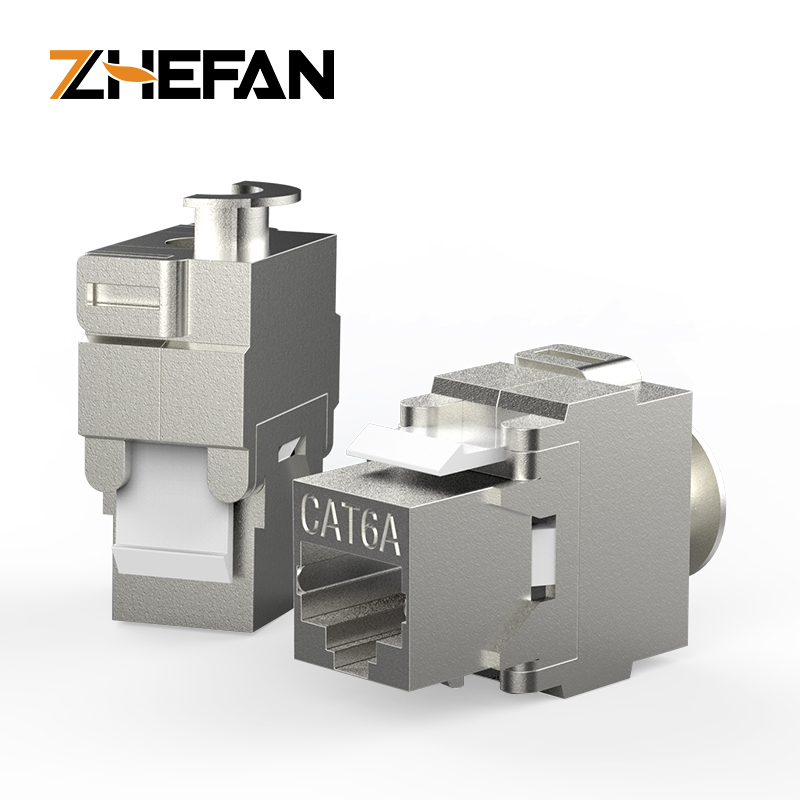 Cat6A Ftp 키스톤 잭 Rj45 툴리스 잭 모듈 식 잭 [ZCM66-05]